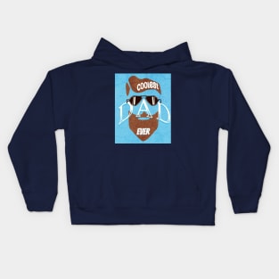 Coolest Dad Ever with Brown Beard Kids Hoodie